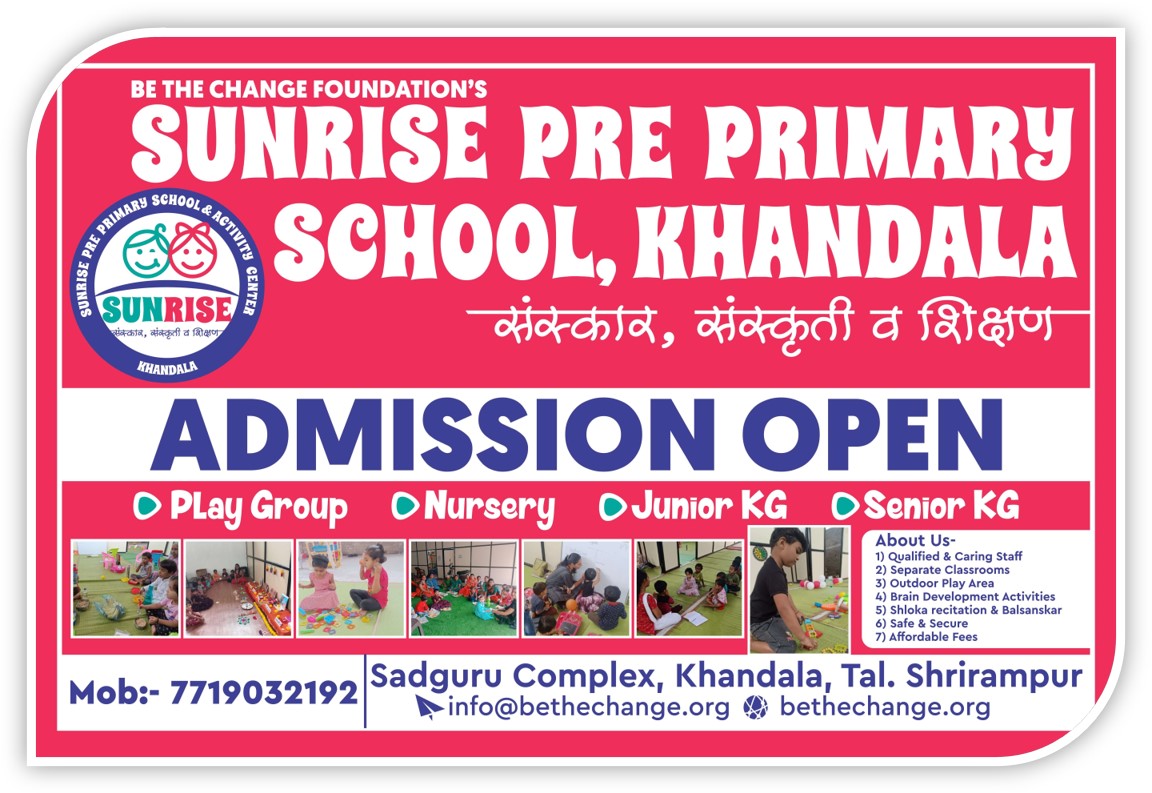 Sunrise Pre-Primary School Khandala Flyer